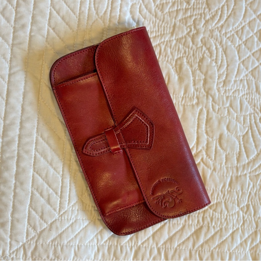 Red Leather Clutch